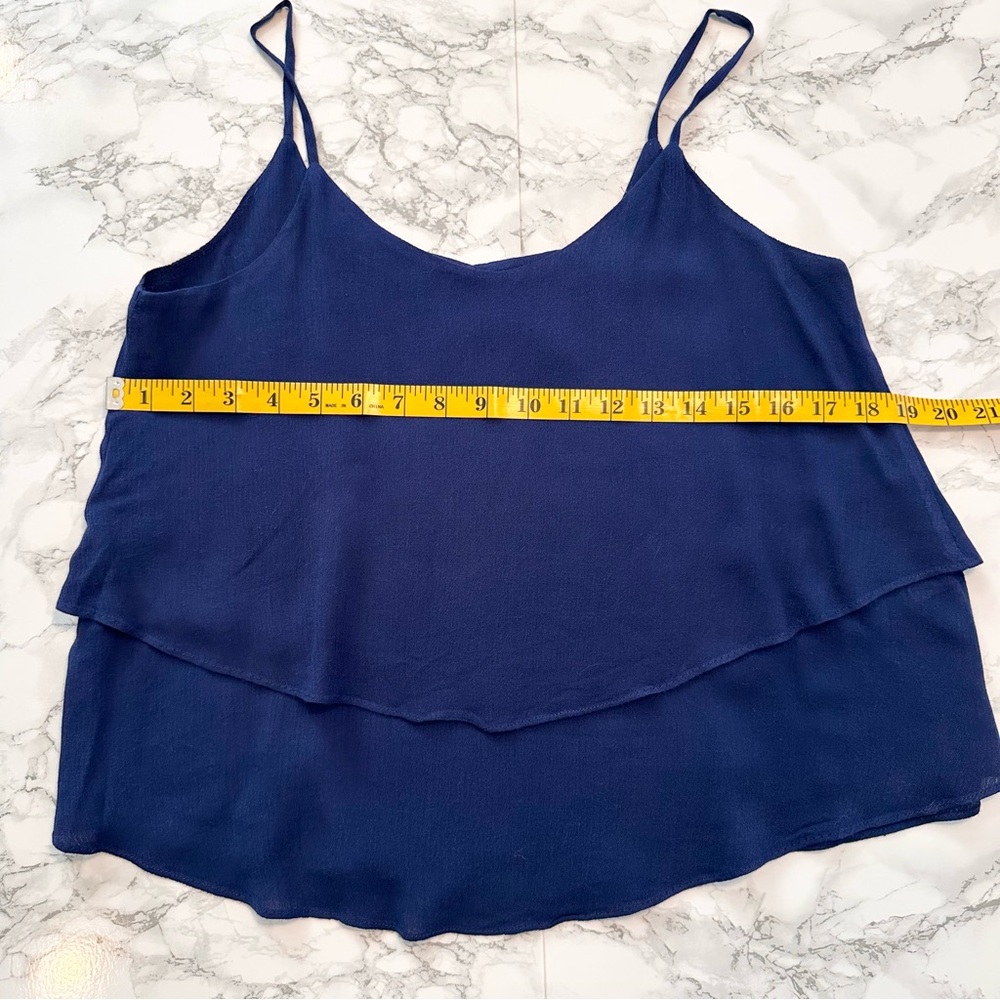 Francesca’s | Blue Layered Ruffled Cami Top - Picture 8 of 10